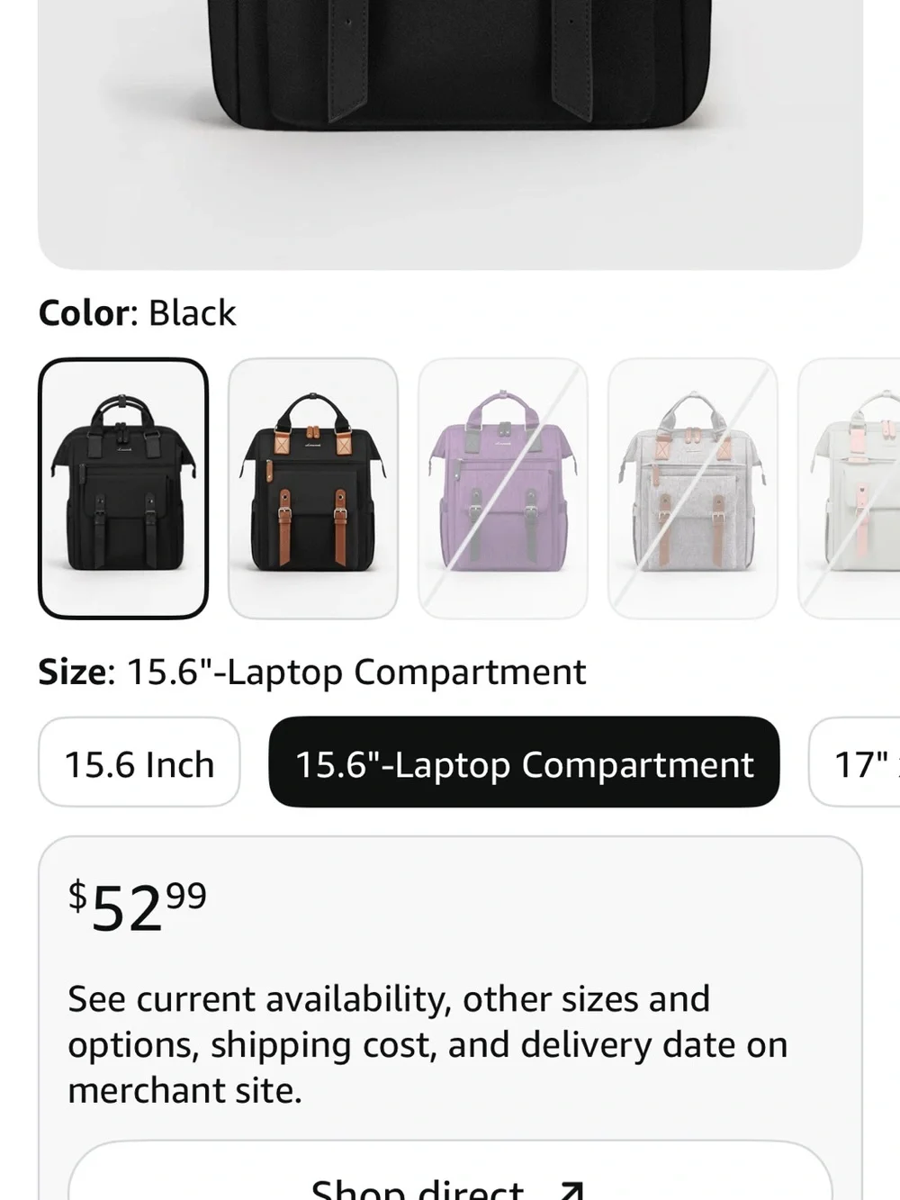 LOVEVOOK Lona Laptop Backpack 15.6